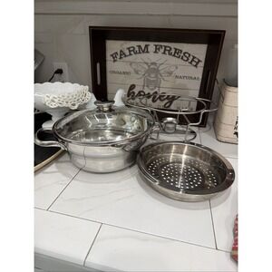 Wolfgang Puck 042004 food warmer Chafing Buffet BISTRO W/Steamer & Lid 3 Qt